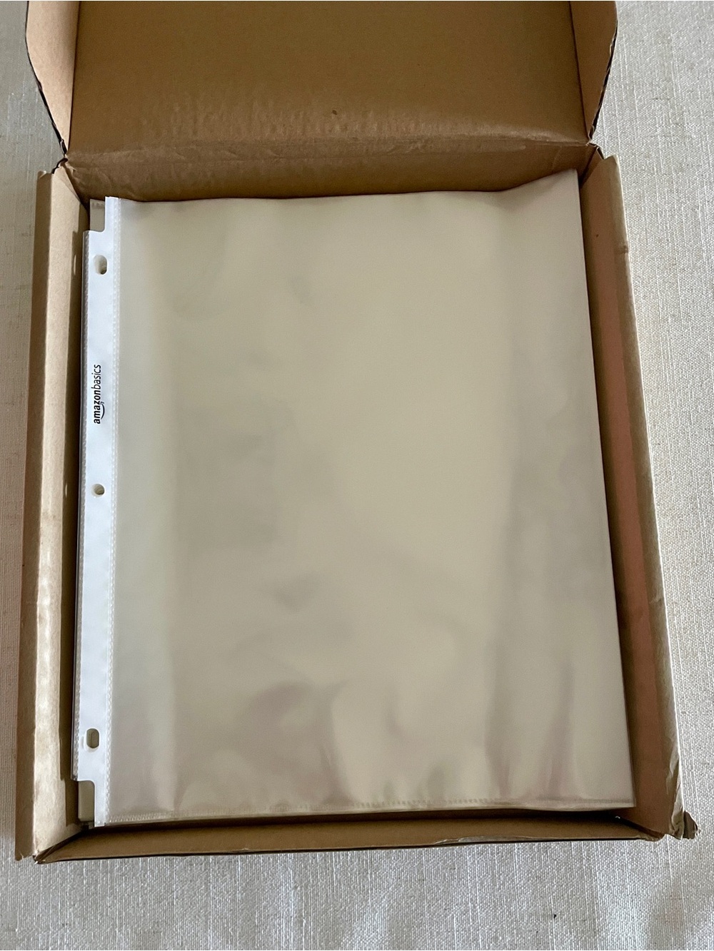 AmazonBasics Sheet Protectors - 3-Hole Home Office Binder Sleeves